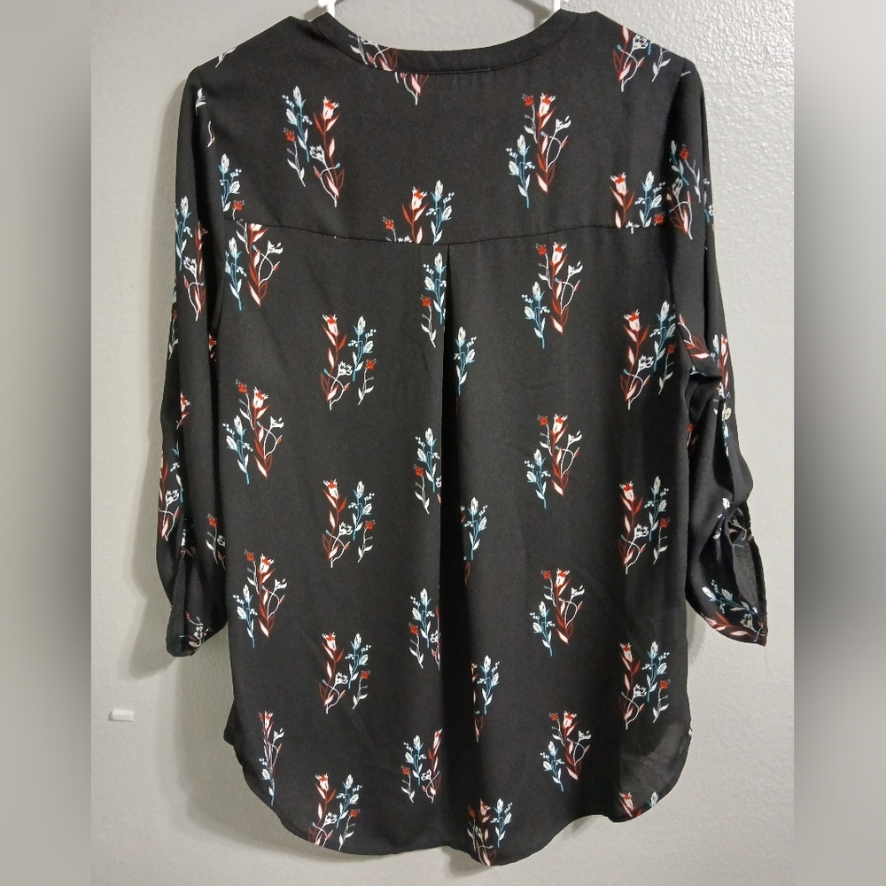 Floral Black Blouse - Picture 9 of 13
